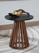 Kallari Warm Brown/Black End Table
