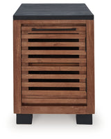 Kallari Warm Brown/Black Chairside End Table