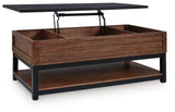 Kallari Coffee Table angled open lift-top view