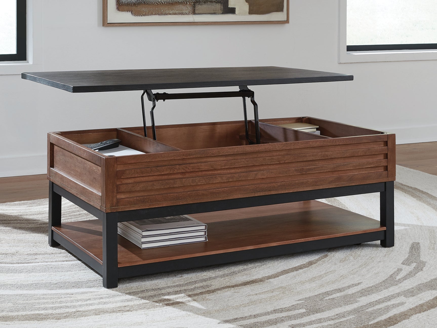 Kallari Coffee Table open storage compartments