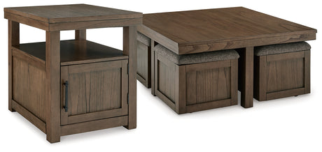 Boardernest brown coffee table corner view