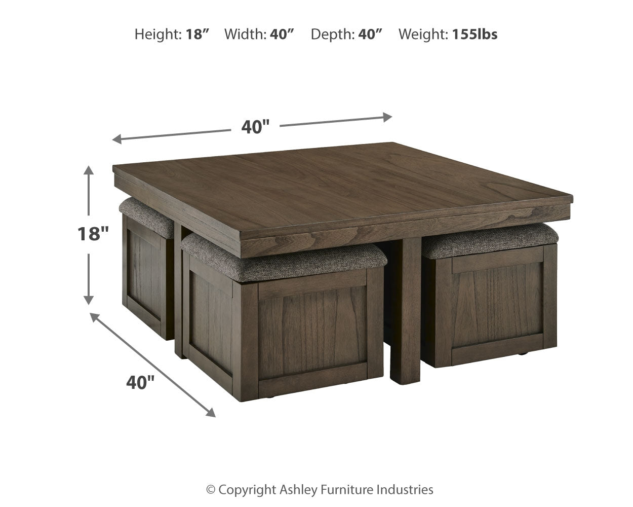Boardernest coffee table dimensions