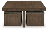 Storage stool with caster wheels pulled out