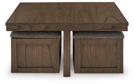 Storage stool with caster wheels pulled out