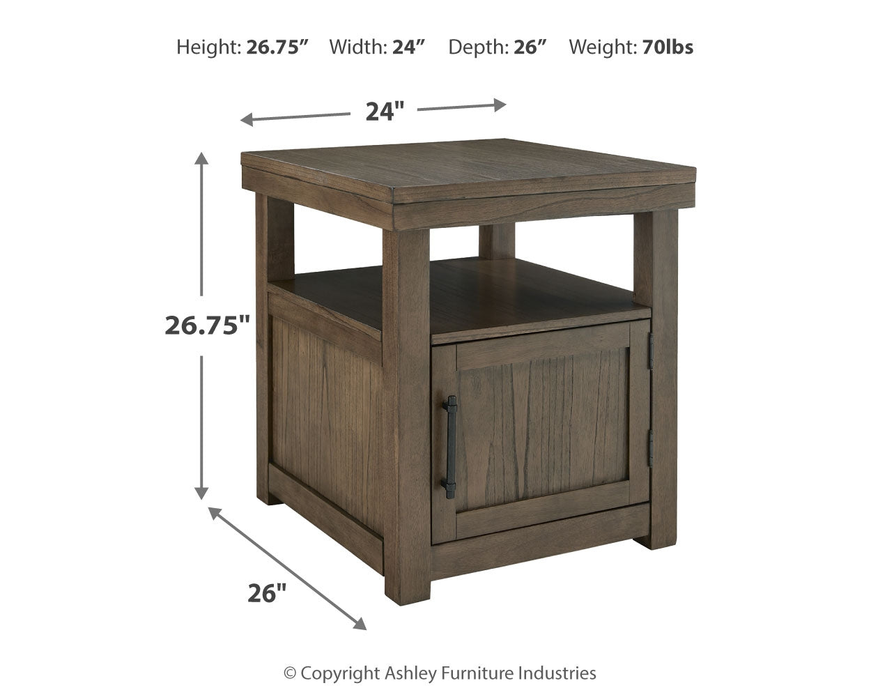Boardernest end table dimensions