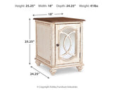 Realyn White and Brown Coffee Table and End Table