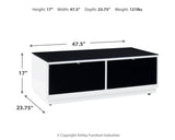 Gardoni White and Black Coffee Table with 2 End Tables set view