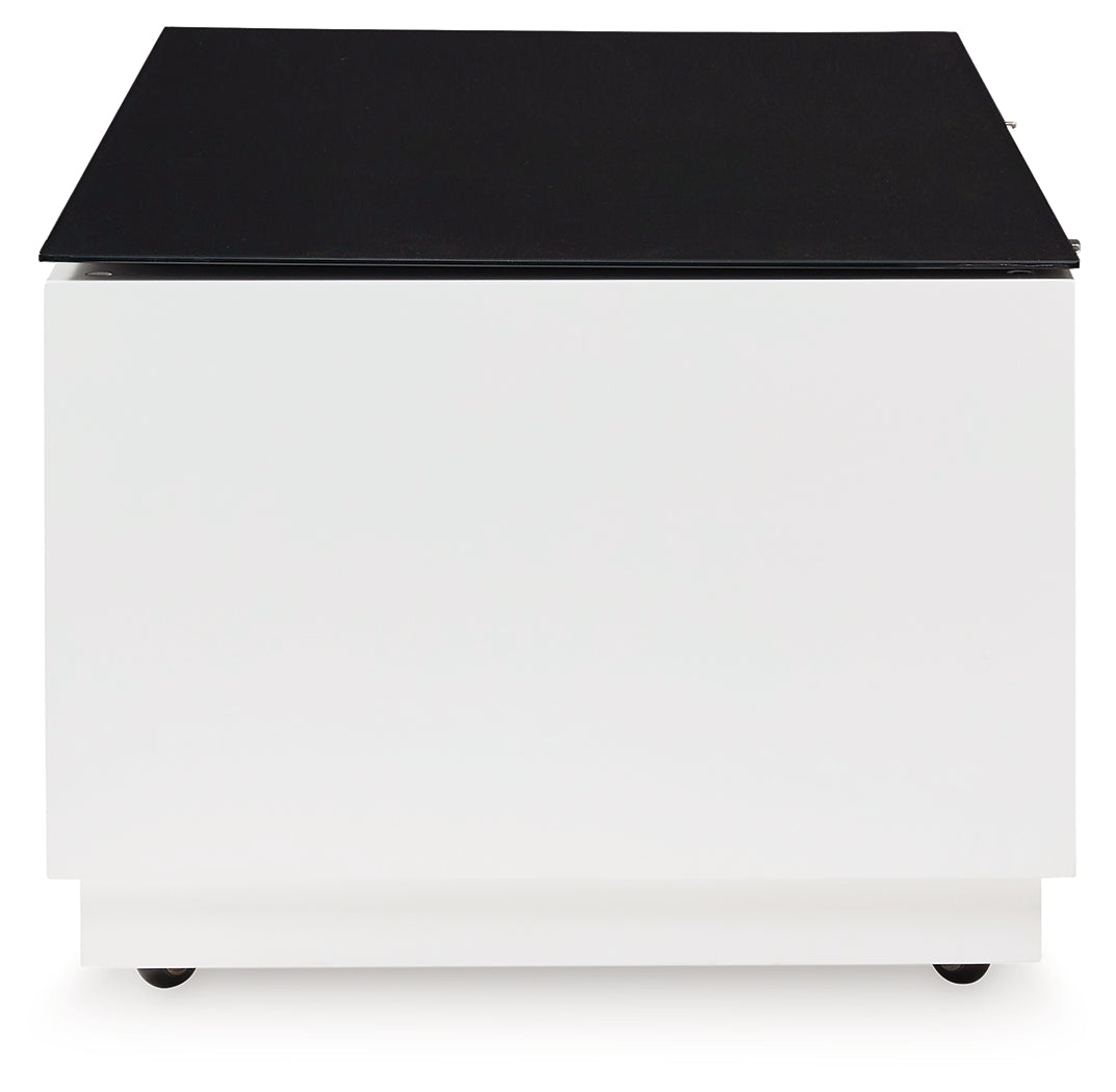 Gardoni End Table opened storage
