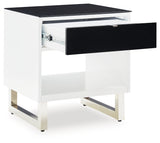 Gardoni White and Black Coffee Table with 2 End Tables set view