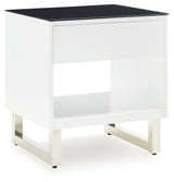 Gardoni White and Black Coffee Table with 2 End Tables set view