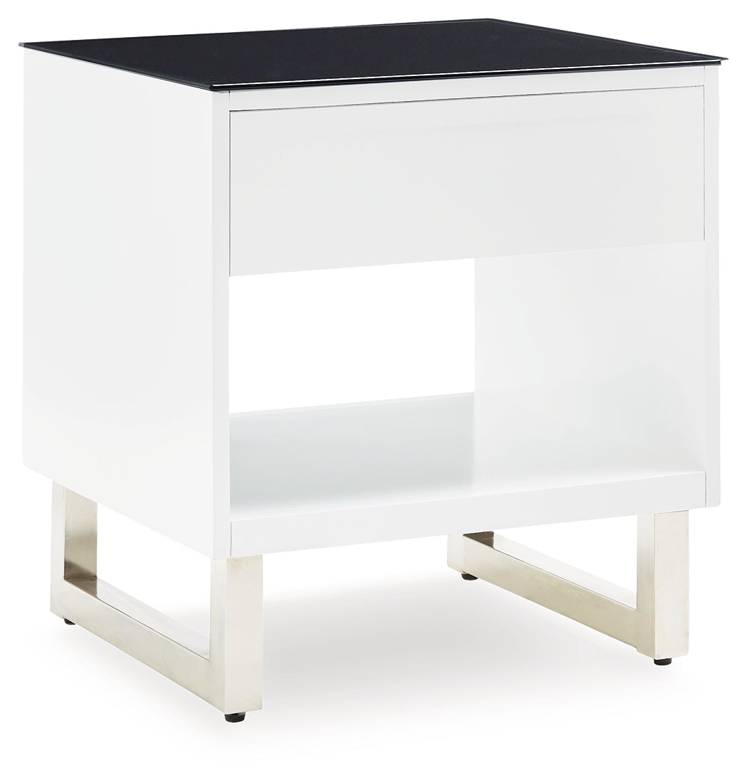 Gardoni White and Black Coffee Table with 2 End Tables set view