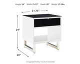 Gardoni White and Black Coffee Table with 2 End Tables set view