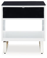 Gardoni White and Black Coffee Table with 2 End Tables set view