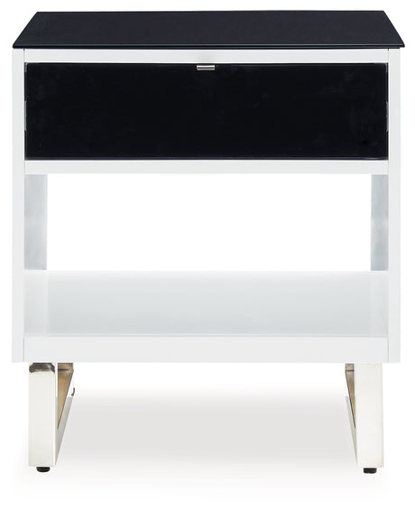 Gardoni White and Black Coffee Table with 2 End Tables set view