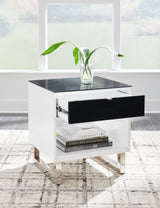 Gardoni White and Black Coffee Table with 2 End Tables set view