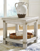 Top view of coffee table with lifted top surface