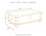 Carynhurst Coffee Table with dimensions diagram