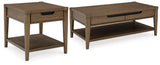 Roanhowe brown end table side angle
