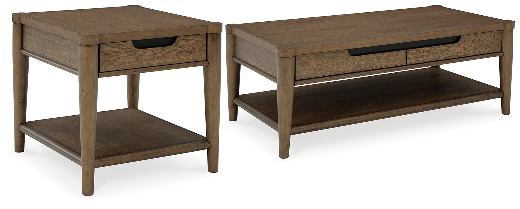 Roanhowe brown end table side angle