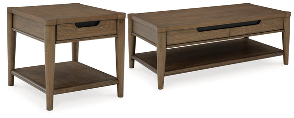 Roanhowe brown end table side angle