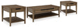 Roanhowe brown coffee table side view