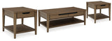 Roanhowe brown coffee table side view