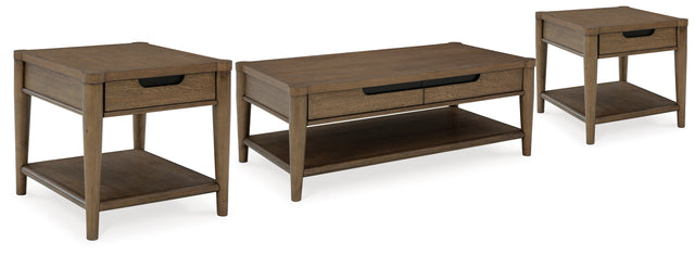 Roanhowe brown coffee table side view