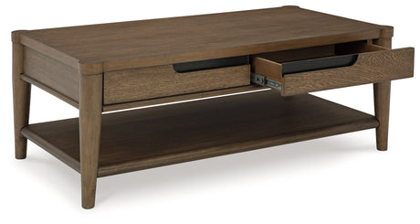 Coffee table corner detail