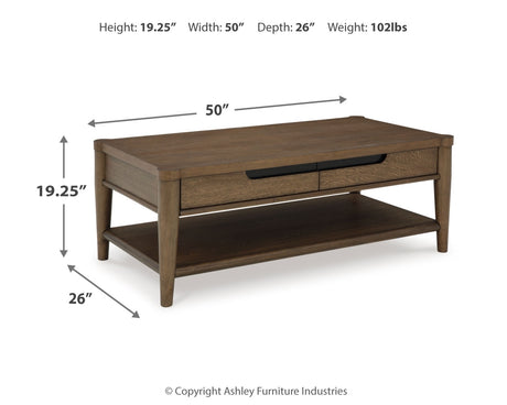 Roanhowe Brown Coffee Table and End Table Set