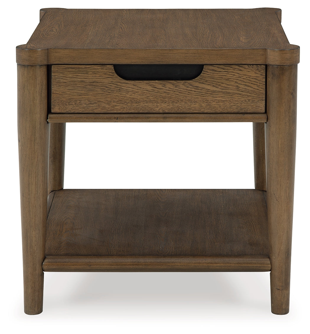 Roanhowe Brown Coffee Table and End Table Set