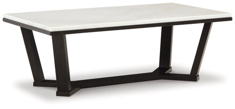 Fostead Coffee Table head-on view showcasing marble surface