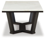Top view of Fostead coffee table highlighting marble texture