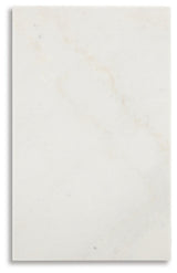 Close-up of marble tabletop natural veining and espresso base