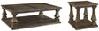 Johnelle End Table with plank-effect elm veneer top and square baluster legs