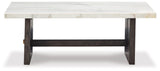 Burkhaus Coffee Table close-up of marble top details