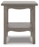 Charina Antique Gray End Table - Ella Furniture