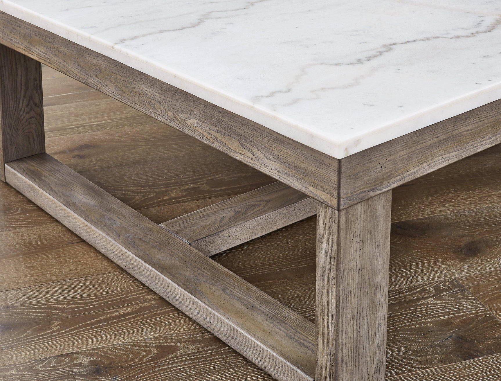 Loyaska Coffee Table showing finish and construction details