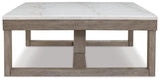 Top view of Loyaska Coffee Table highlighting natural marble pattern
