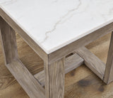 Detail of grayish brown wood grain and finish