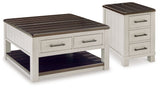 Darborn Coffee Table angled closed view