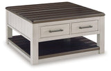 Darborn Coffee Table side view with closed lift top