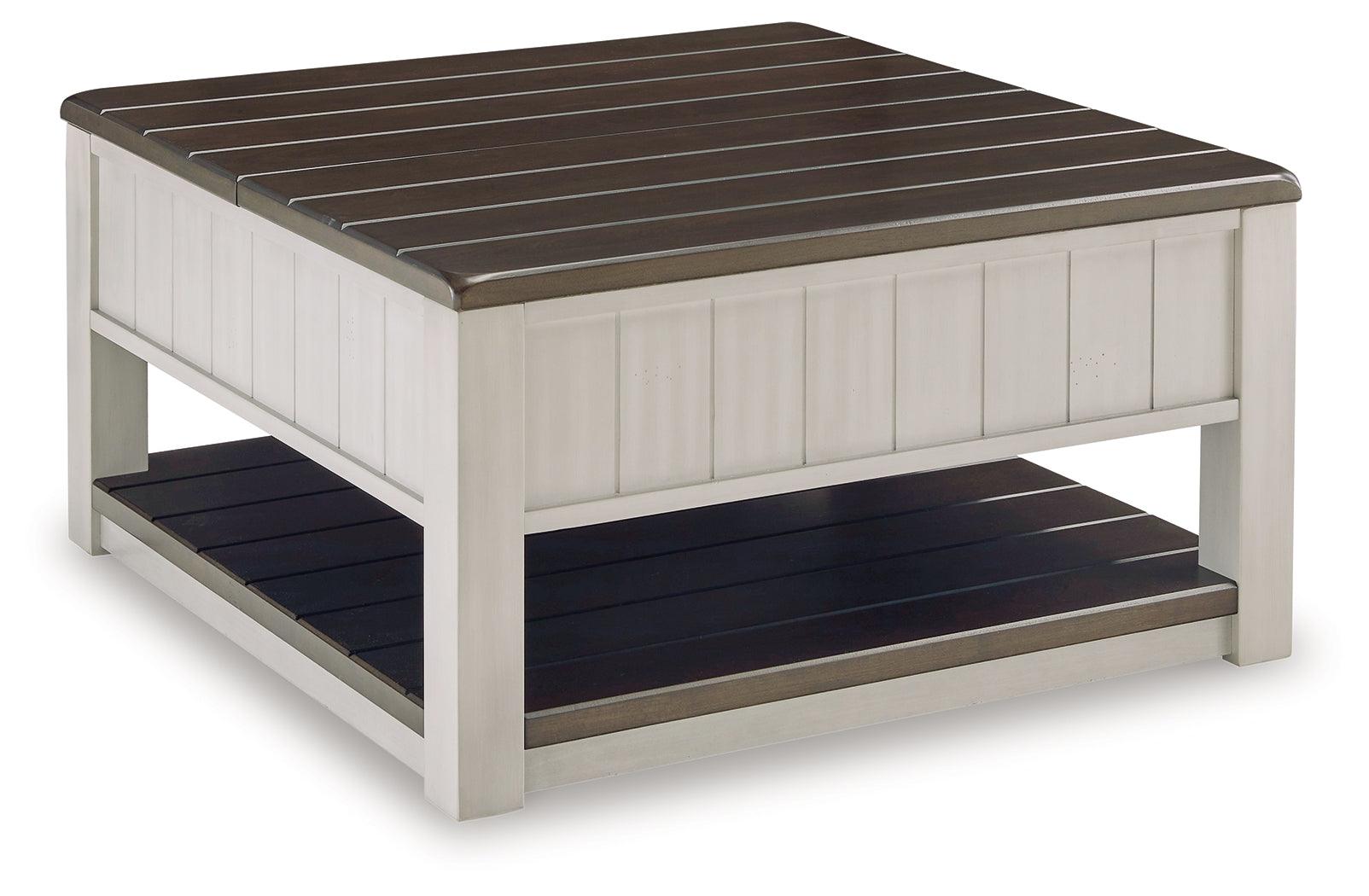 Back view of Darborn Gray Brown Coffee Table