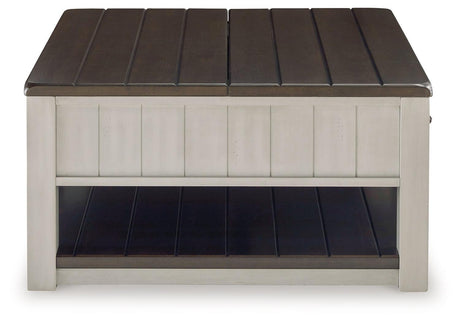 Side profile of Darborn Lift-Top Coffee Table