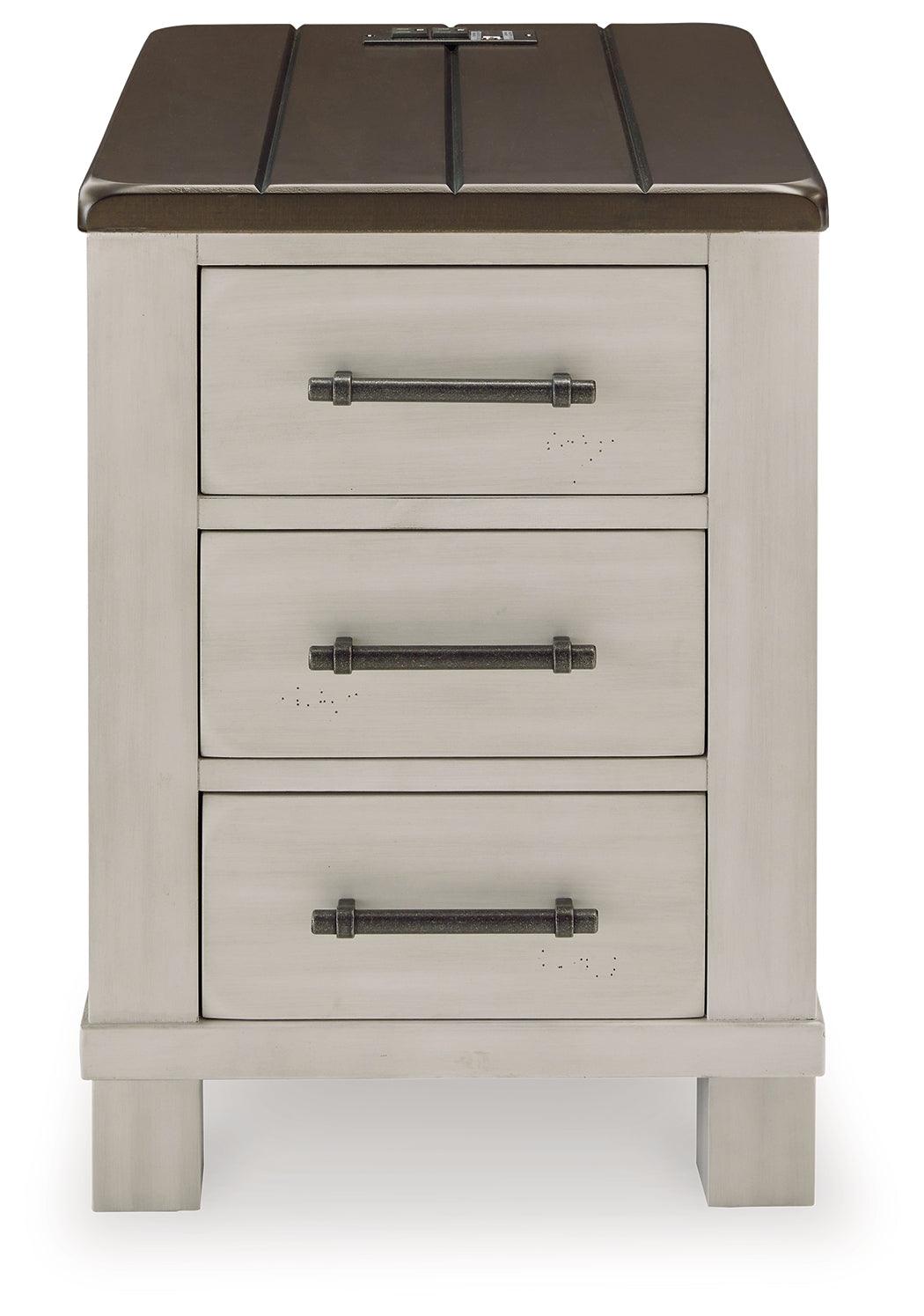 Darborn Gray/brown Chairside End Table - Ella Furniture