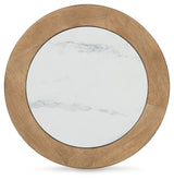Top view of Camdill End Table showing faux marble surface