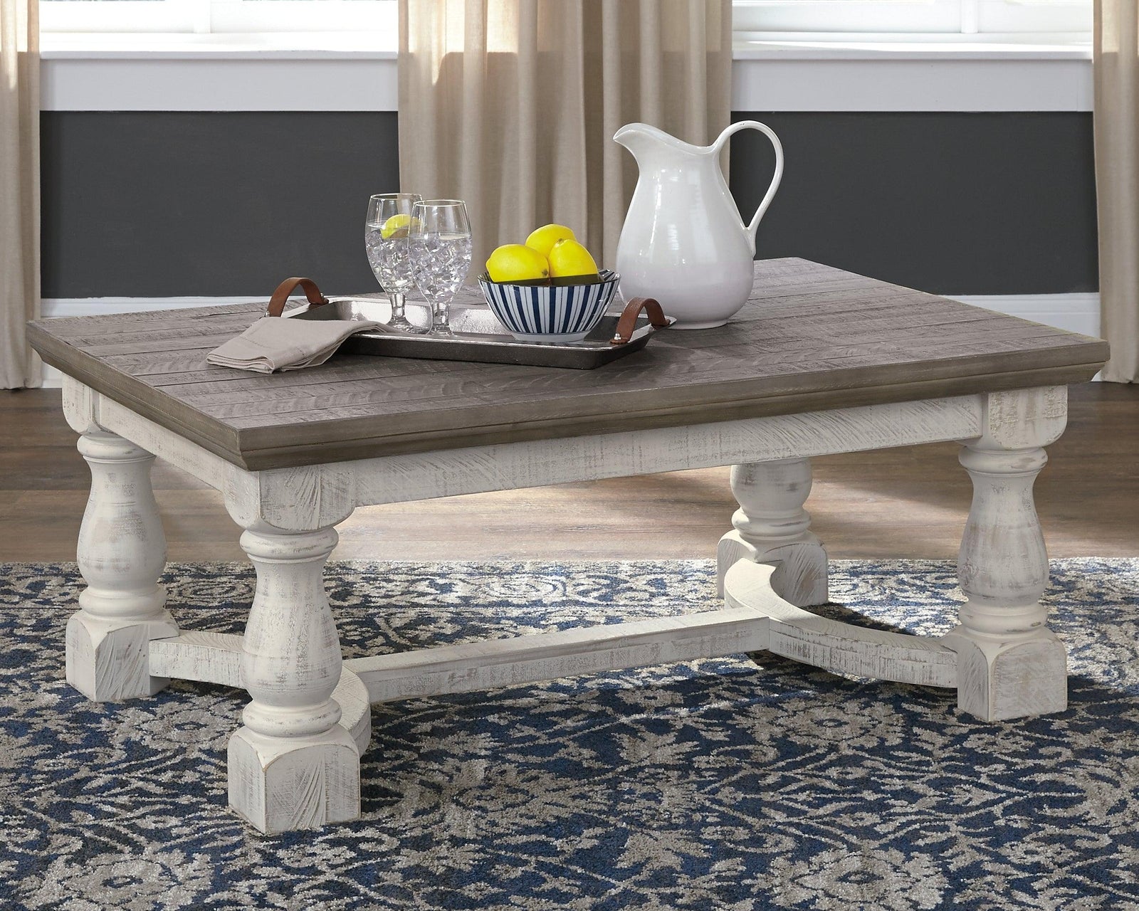 Havalance Gray/white Coffee Table - Ella Furniture