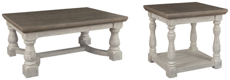 Close-up of wood texture and two-tone distressed finish on table