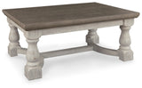 Side view of Havalance coffee table showing sturdy legs