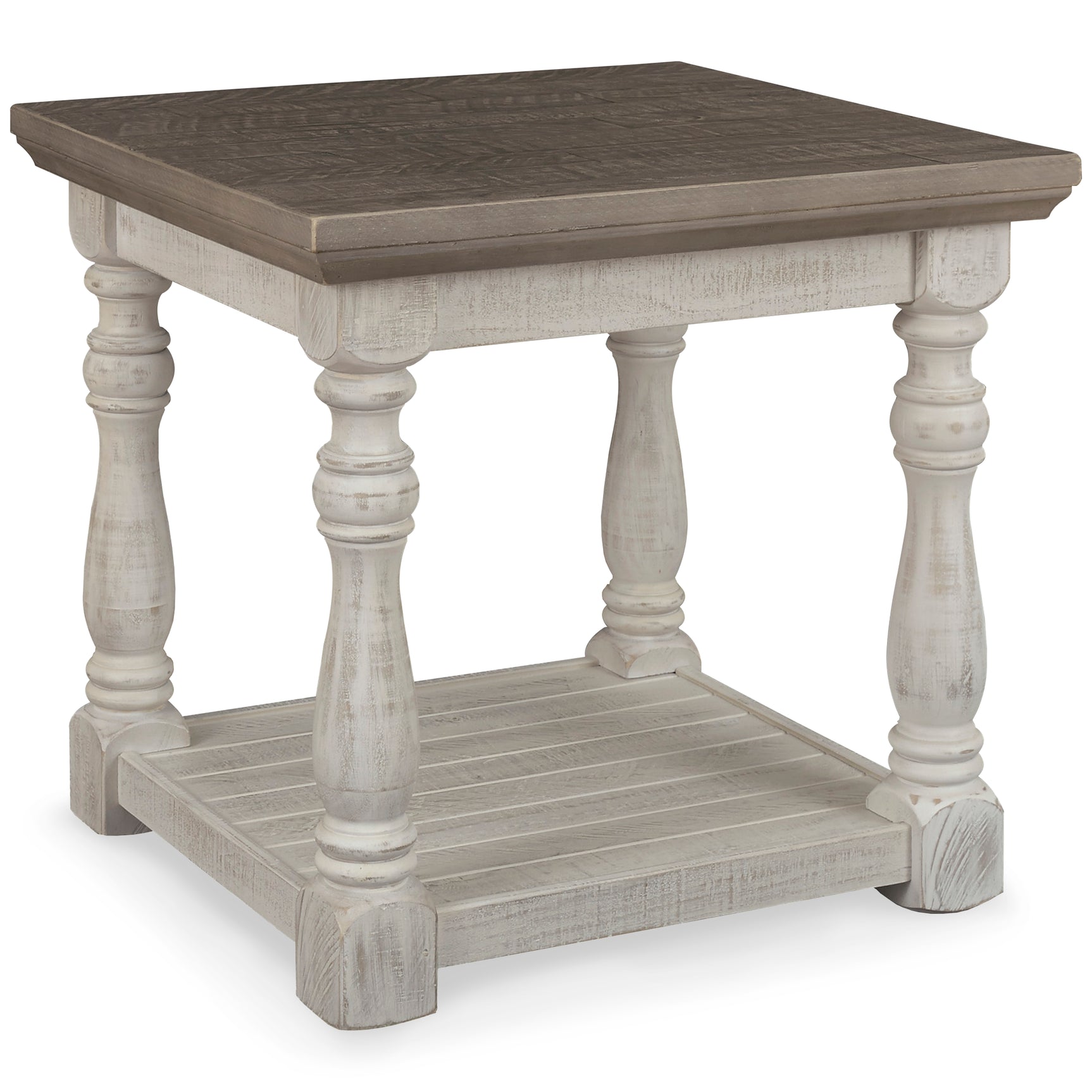 Havalance Gray and White Coffee Table with 2 End Tables