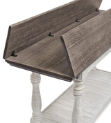 Table dimensions diagram for Havalance sofa console table